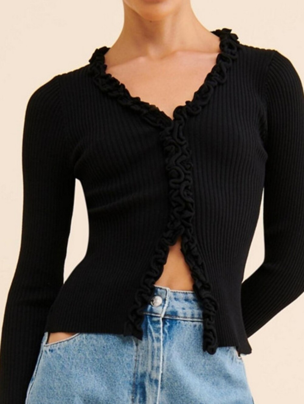 Free People Charlie Ruffled Knit In IVORY - Picture 13 of 16